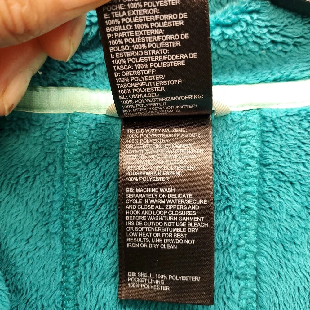 The North Face Jacket Mens‎ Green Fleece Lined Mock Neck Embroidered Logo Zipper